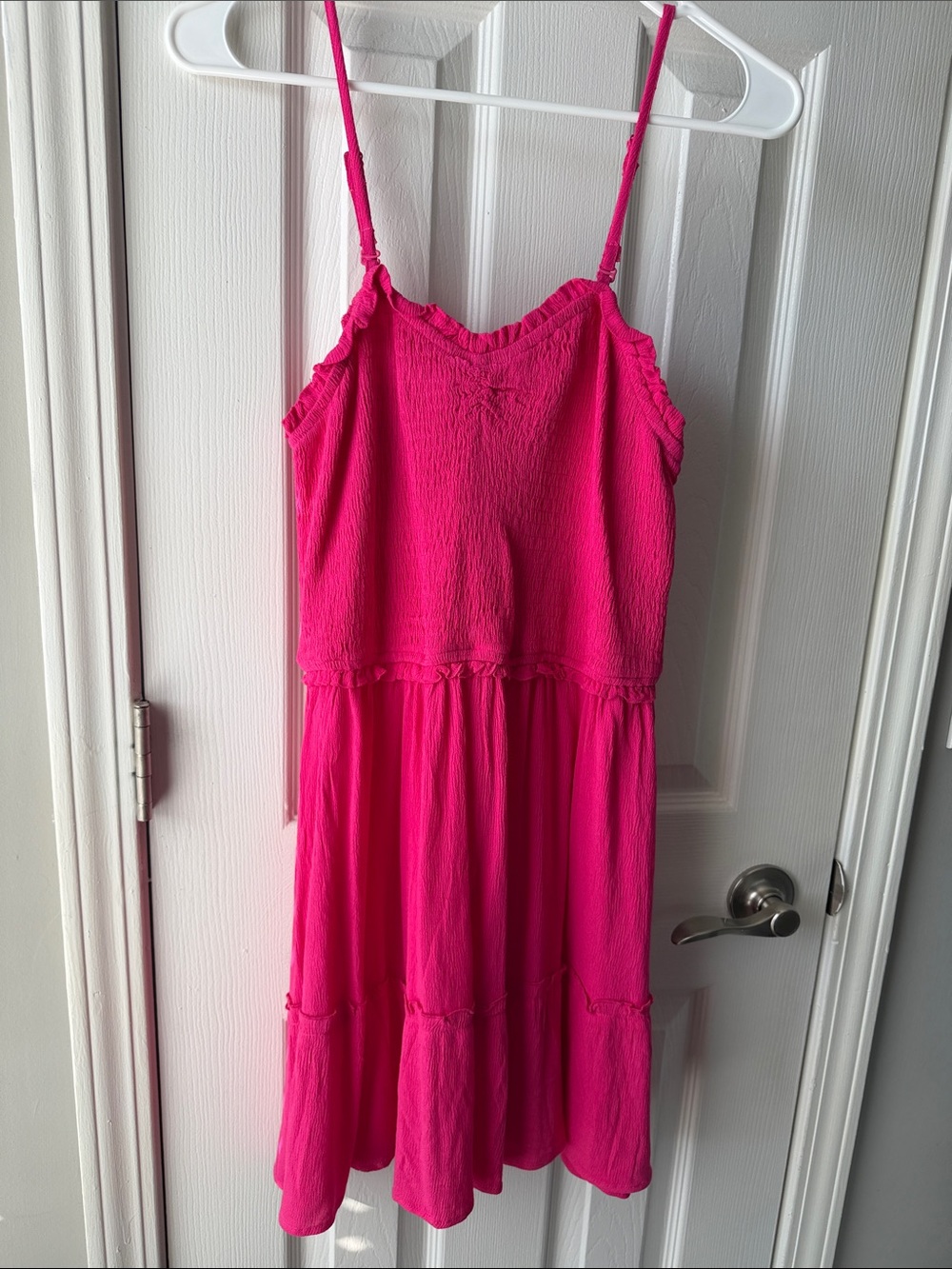 Juniors Hot Pink Strapless Sundress